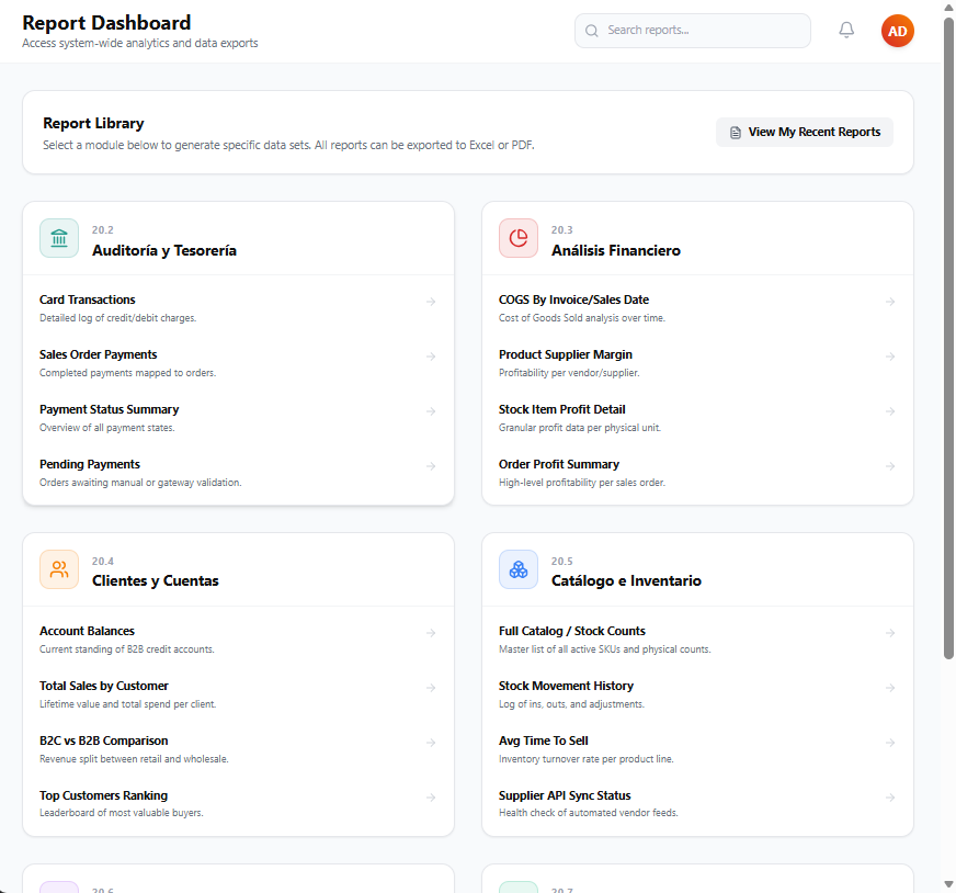 Mockup Reportes