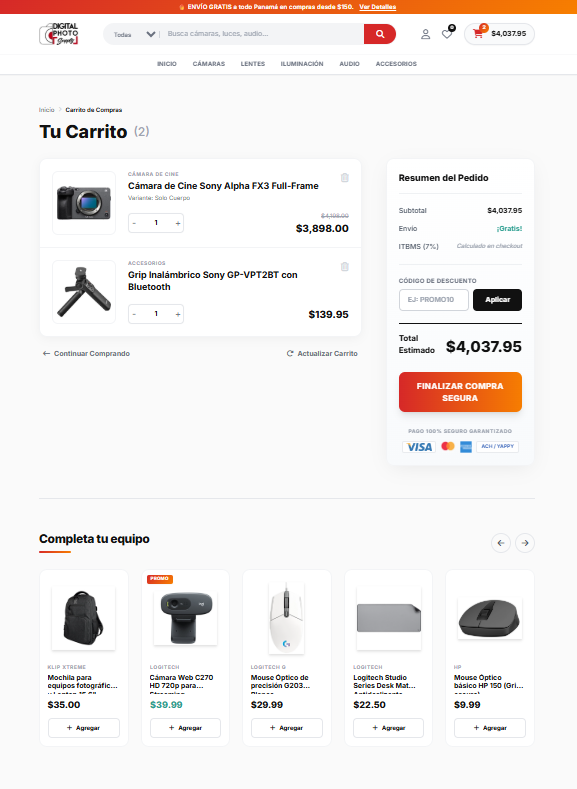 Mockup Carrito