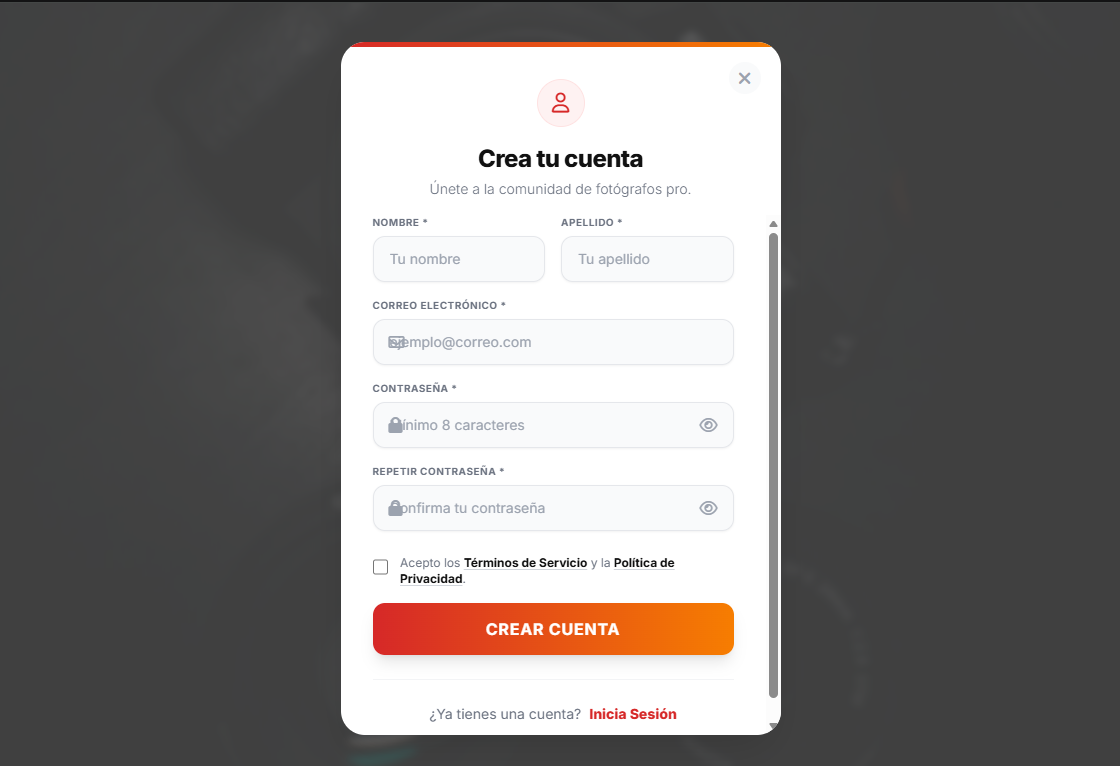 Modal Registro